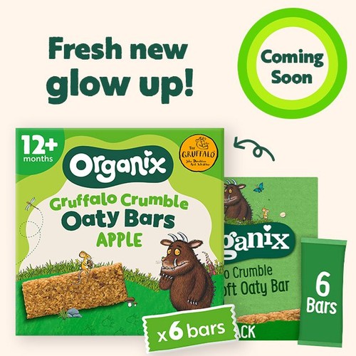 Organix Gruffalo Crumble Apple Oaty Bars Toddler Snack Multipack 12+ Months