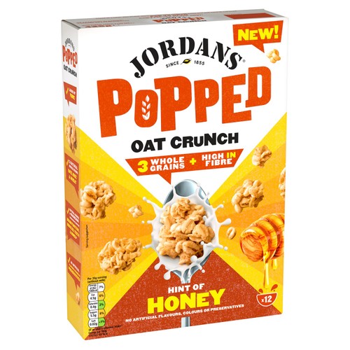 Jordans Popped Oat Crunch Hint of Honey Breakfast Cereal