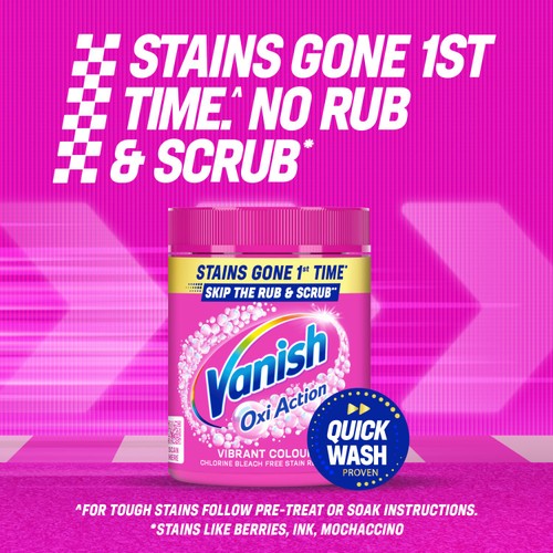 Vanish Oxi Action Powder Fabric Stain Remover Powder Colours 
