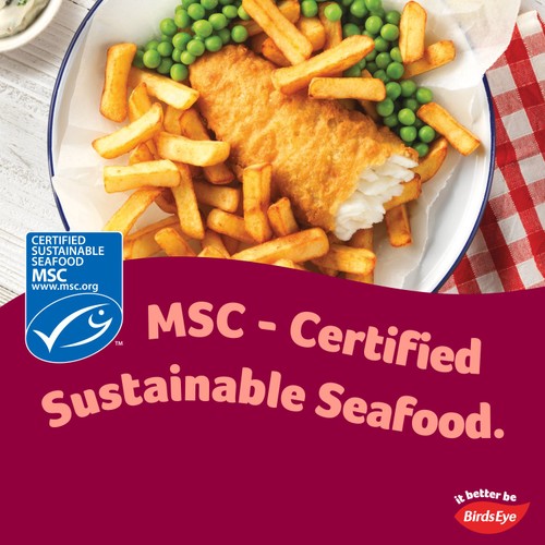 Birds Eye Captain's MSC Cod, Chips & Peas