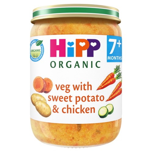 HiPP Organic Veg With Sweet Potato & Chicken Baby Food Jar 7+ Months