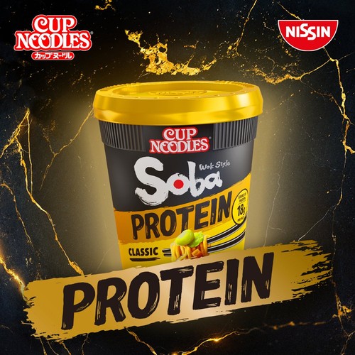 Nissin Soba Protein Classic Instant Wok Style Noodles Pot
