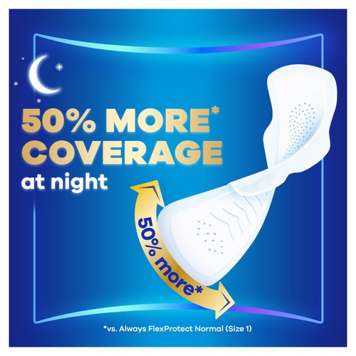 Always Infinity Pads Secure Night (Size 4) Value Pack 18 Count