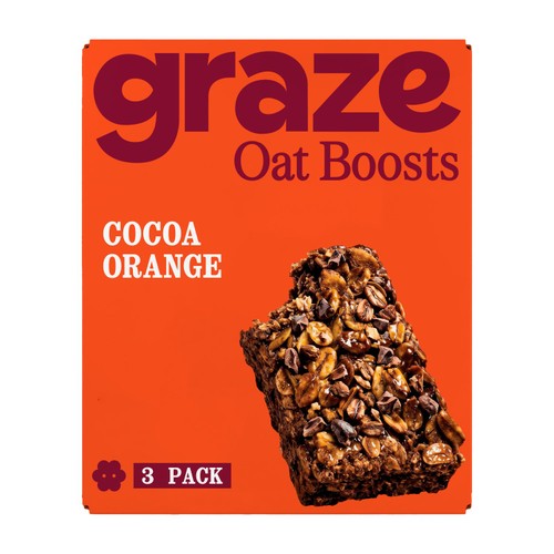 Graze Cocoa Orange Oat Boosts Flapjack Snack