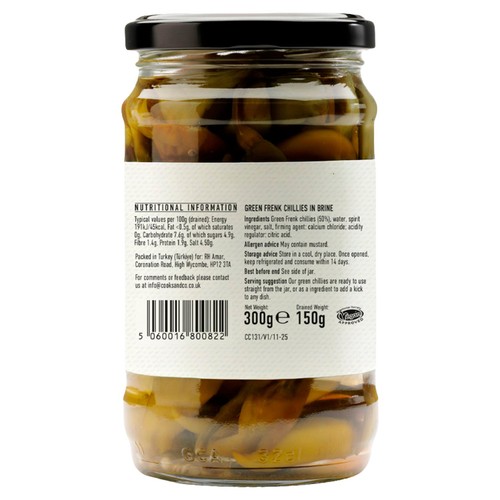 Cooks&Co Pickled Green Frenk Chillies
