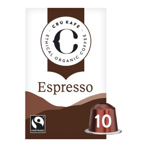 CRU Kafe Organic Fairtrade Half Caff Nespresso Pods55g