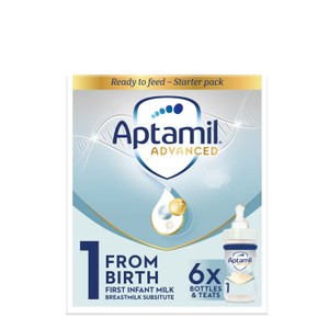 Aptamil Advanced 1 First Formula Baby Milk Liquid Starter Pack from Birth 