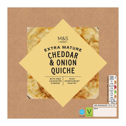 M&S Extra Mature Cheddar Cheese & Onion Quiche