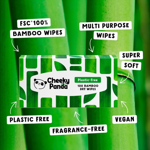 The Cheeky Panda Bamboo Baby Dry Wipes