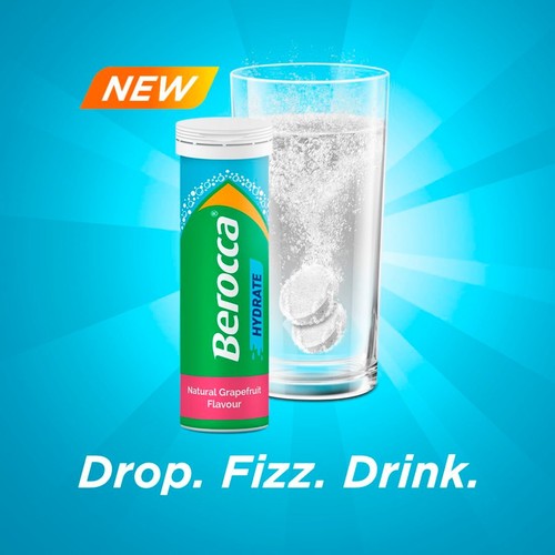 Berocca Hydrate Grapefruit Effervescent Tablets