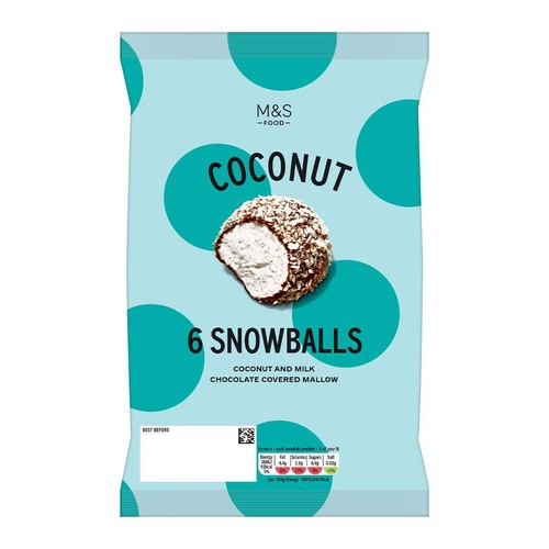M&S 6 Coconut Snowballs