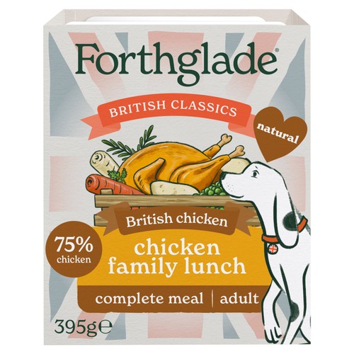 Forthglade British Classics Natural Wet Dog Food Chicken Family Lunch