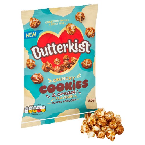 Butterkist Cookies & Cream Flavour Toffee Popcorn