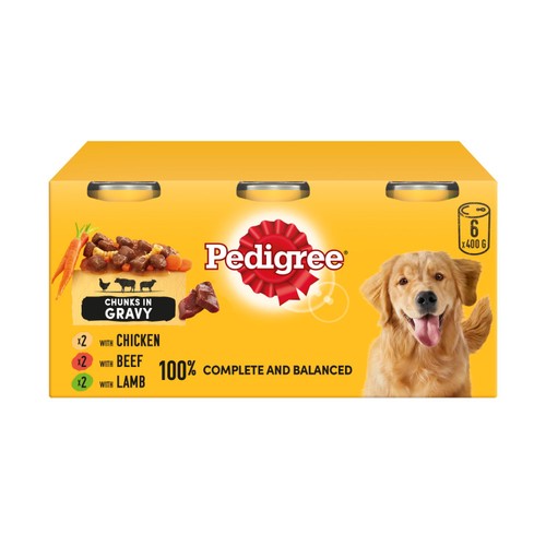 Pedigree Adult Wet Dog Food Tins Country Casseroles in Gravy 
