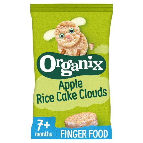 Organix Apple Rice Cake Clouds Organic Baby Snacks 7 months+ 