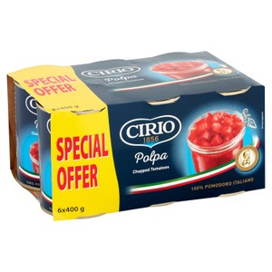 Cirio Polpa Finissima Finely Chopped Italian Tomatoes