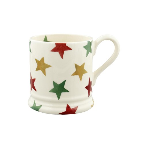 Emma Bridgewater Red, Green and Gold Stars 1/2 Pint Mug