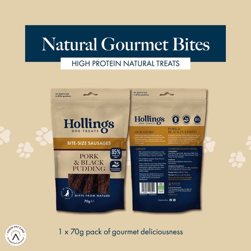 Hollings Bite-Size Gourmet Sausages Pork & Black Pudding