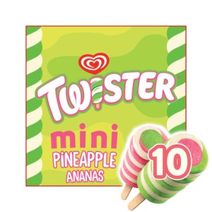Twister Mini Pineapple Ice Cream Lollies XL Family Pack 10 x 50ml