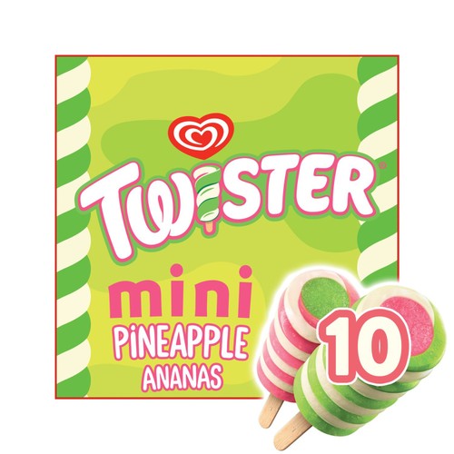 Twister Mini Pineapple Ice Cream Lollies 10x50ml