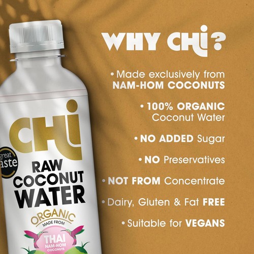Chi 100% Organic Raw Nam Hom Coconut Water