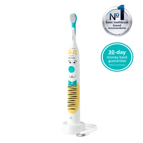 Philips Sonicare for Kids Electric Toothbrush,  Design a Pet Edition, White
