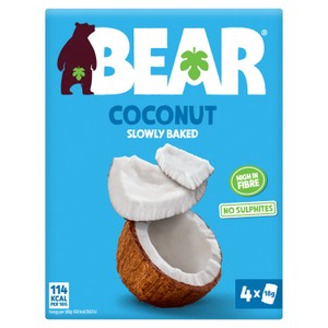 BEAR Fruit Dried Coconut Chips 4x18g