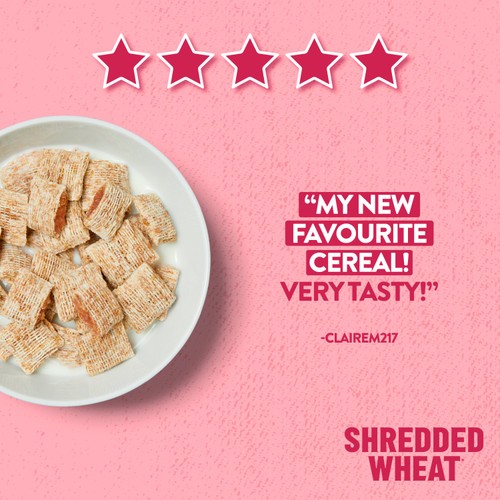 Shredded Wheat Bitesize Red Berry Wheats Breakfast Cereal