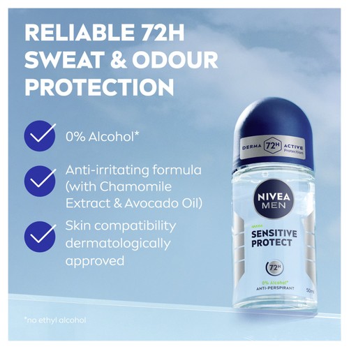 NIVEA MEN Sensitive Protect Anti-Perspirant Deodorant Roll-On 