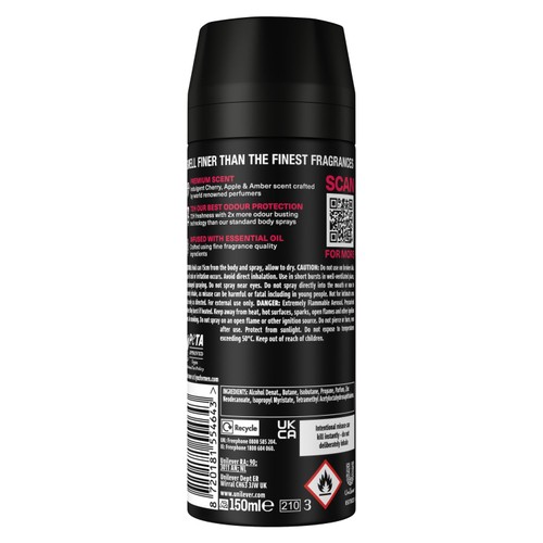 Lynx Fine Fragrance Collection Premium Deodorant Bodyspray Cherry Spritz