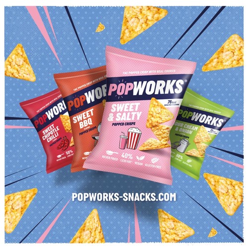 Popworks Sweet BBQ Popped Crisps Sharing Bag