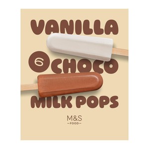 6 Vanilla & Choco Milk Pops