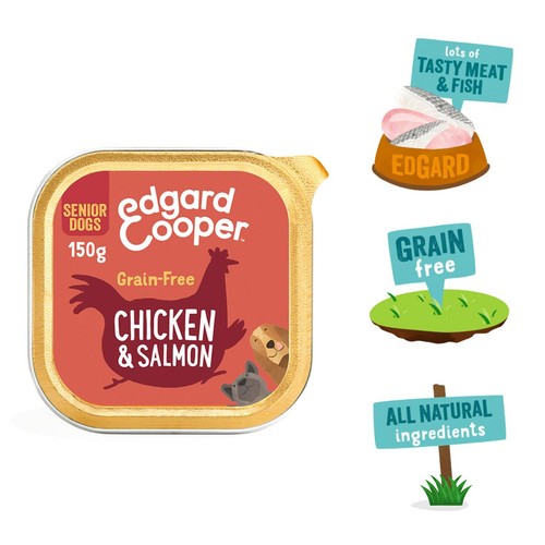 Edgard & Cooper Senior Grain Free Wet Dog Food with Chicken & Salmon