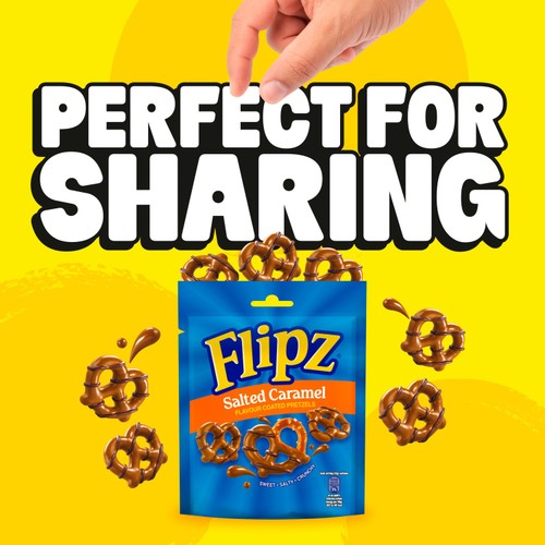 Flipz Salted Caramel Flavour Coated Pretzel