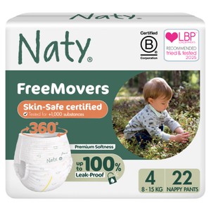 Naty FreeMovers Nappy Pull on Pants Size 4 (8-15kg)