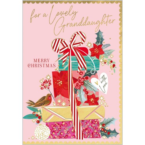 Lovely Granddaughter Christmas Card