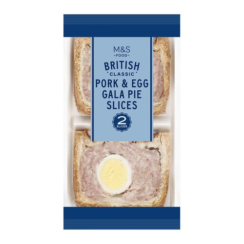 M&S 2 Pork & Egg Gala Pie Slices