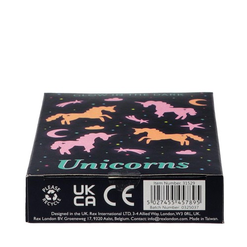 Rex London Glow in the Dark Unicorns Stick-on Shapes