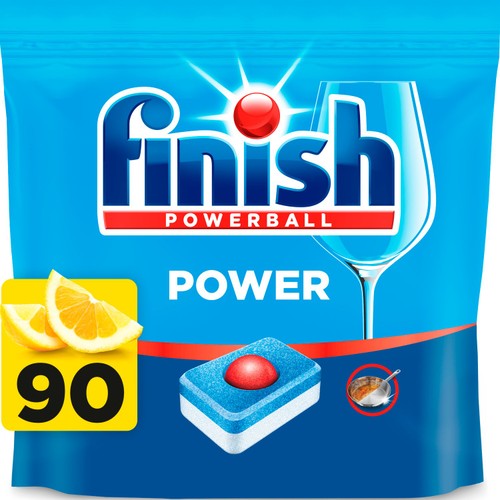 Finish Power Dishwasher Tablets Lemon Scent