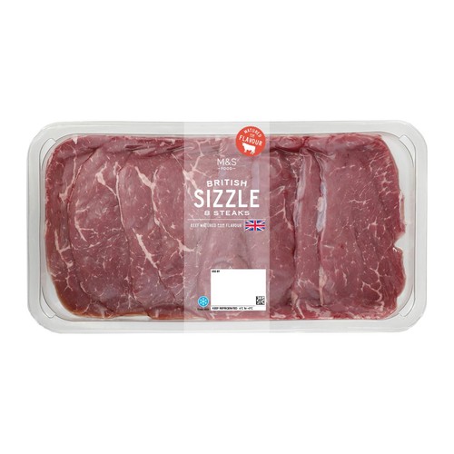 M&S 8 Sizzle Beef Steaks