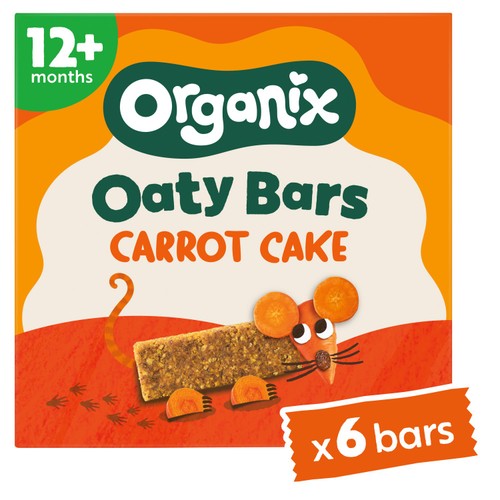 Organix Carrot Cake Oaty Bars Toddler Snack Multipack 12+ Months