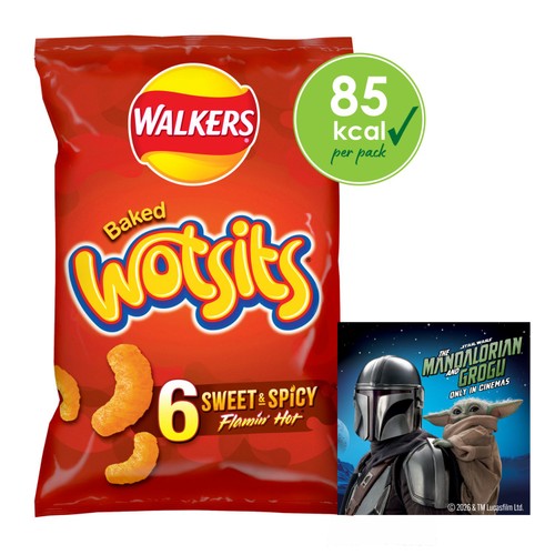 Walkers Wotsits Sweet & Spicy Multipack Snacks 6x16g