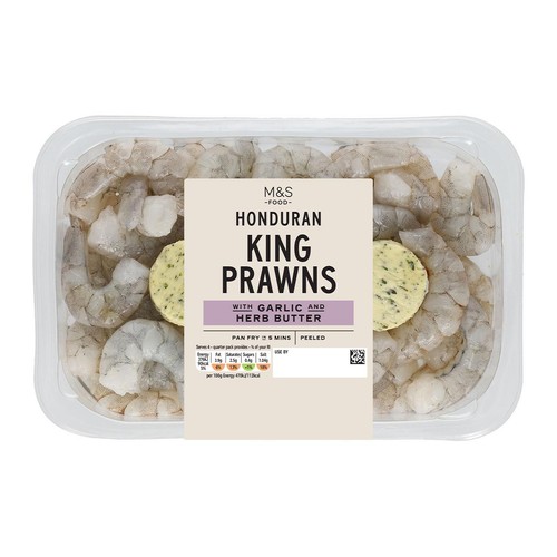 M&S Honduran King Prawns with Garlic and Herb Butter