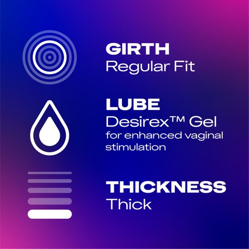 Durex Intense Condoms Ribbed & Dotted Regular Fit