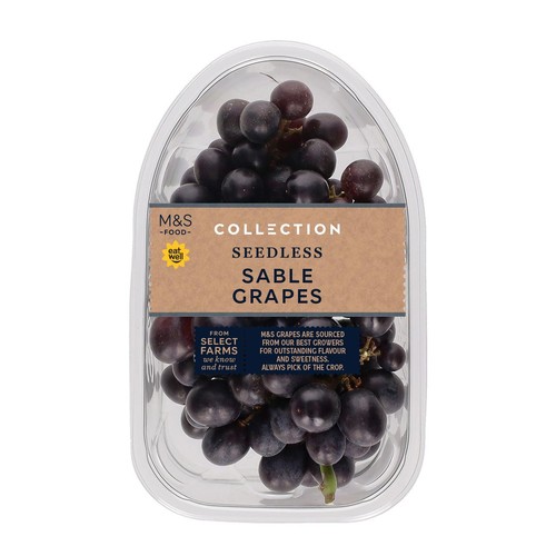 M&S Collection Sable Seedless Grapes