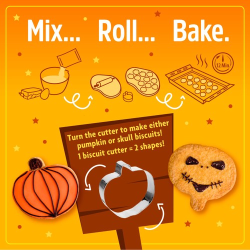 Dr. Oetker Halloween Pumpkin & Skull Biscuit Decorating Kit
