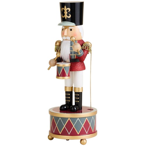 M&S Musical Drummer Nutcracker, Red Mix