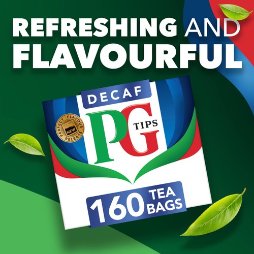 PG Tips Decaf 160 Plant Based Biodegradable Decaffeinated Tea Bags
