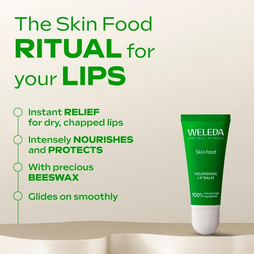 Weleda Skin Food Lip Balm Dry Chapped Lips Glossy Natural Organic