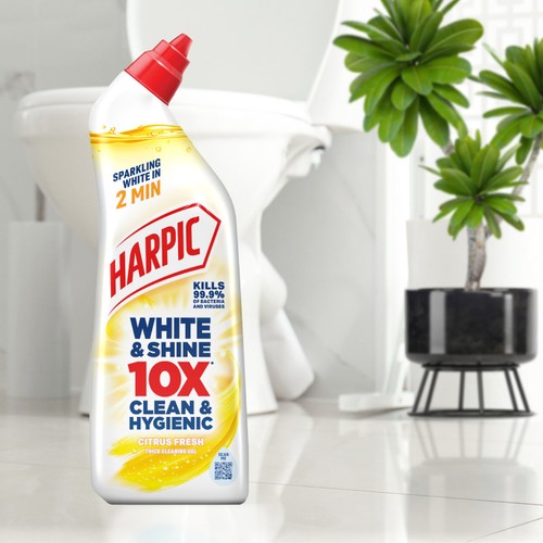 Harpic White & Shine Bleach Citrus Toilet Cleaner Gel